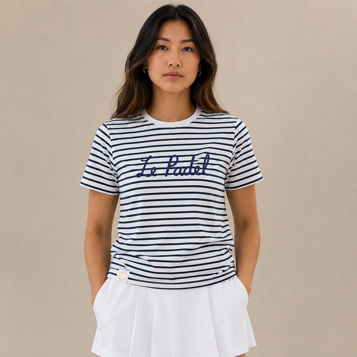 Court Classics Unisex "Le Padel" Blue Striped T-Shirt