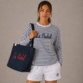 Court Classics Navy "Le Padel" Shopper Tote Bag (400gsm)