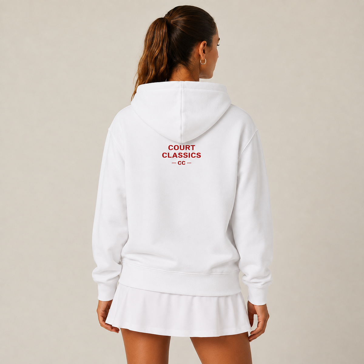 Court Classics Unisex White "Le Pickle" Hoodie (350gsm)