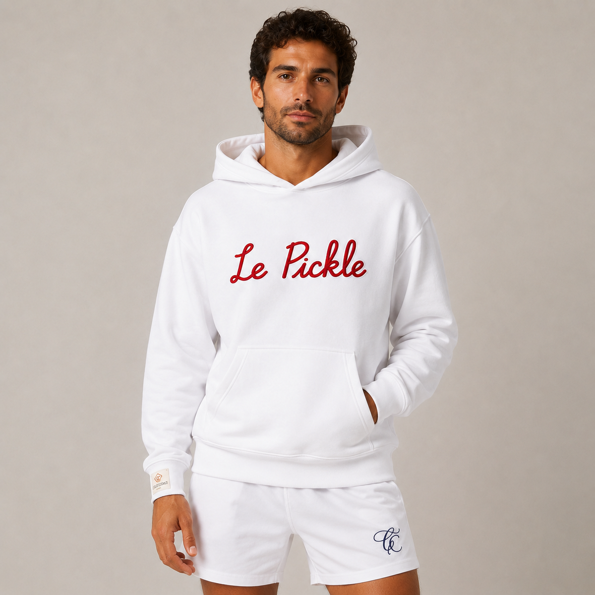 Court Classics Unisex White "Le Pickle" Hoodie (350gsm)