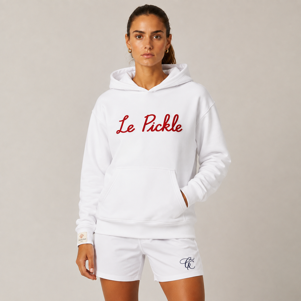 Court Classics Unisex White "Le Pickle" Hoodie (350gsm)