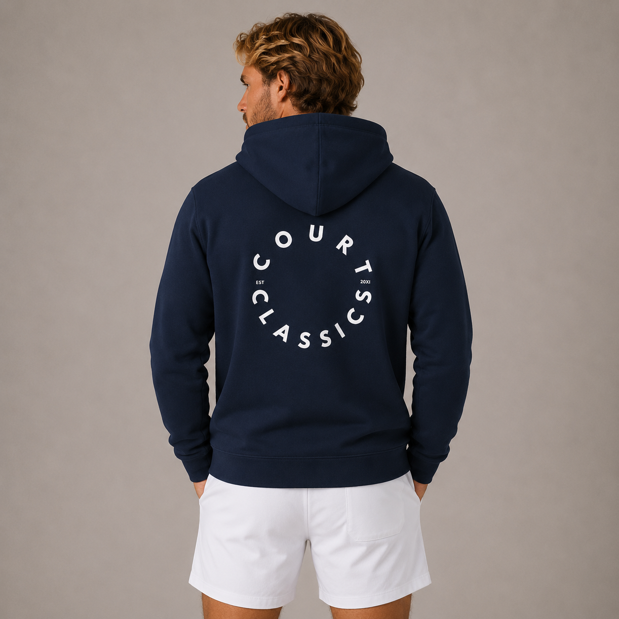 Court Classics Unisex Navy Hoodie (350gsm)