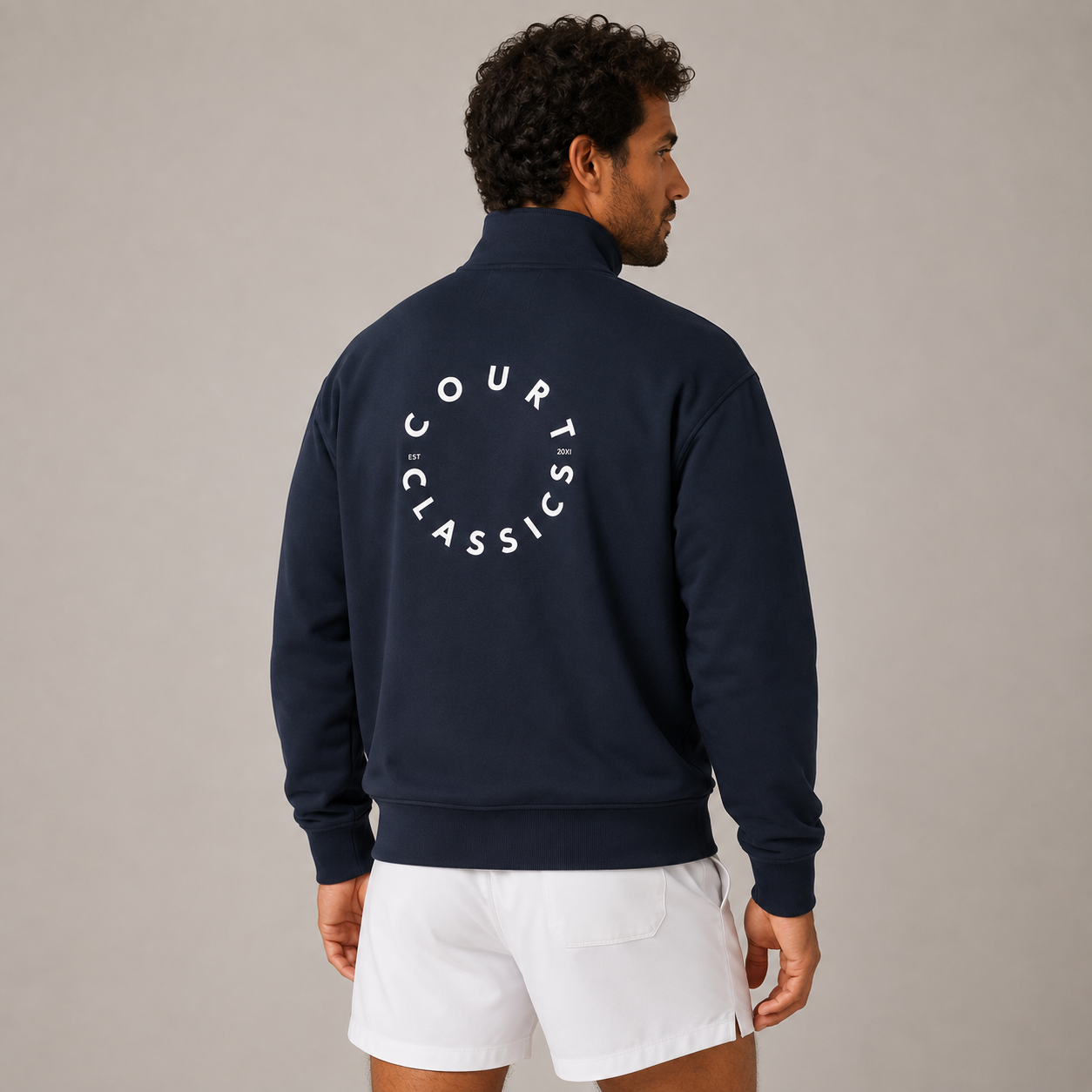 Court Classics Unisex Navy Zipped Hoodie (280gsm)