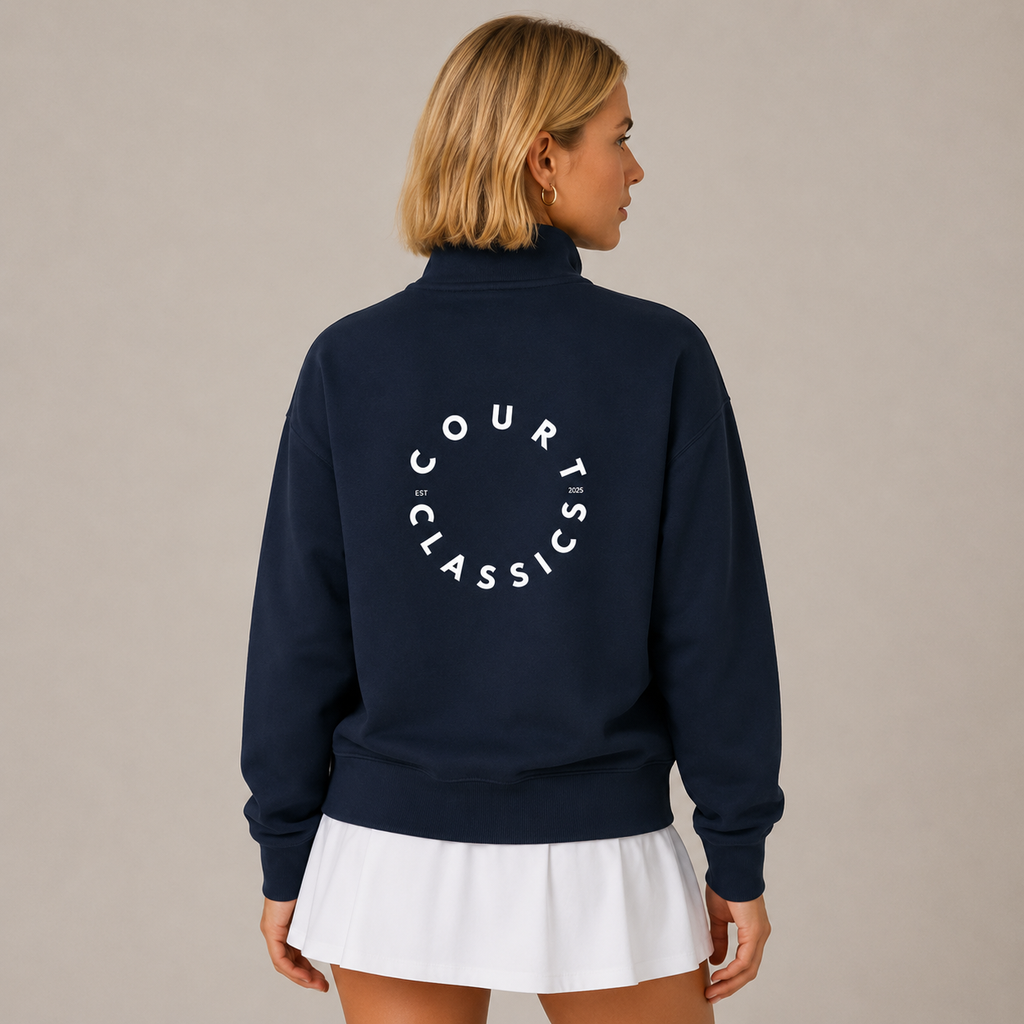 Court Classics Unisex Navy Zipped Hoodie (280gsm)