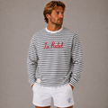 Court Classics Unisex "Le Padel" Red Striped Long Sleeved T-Shirt