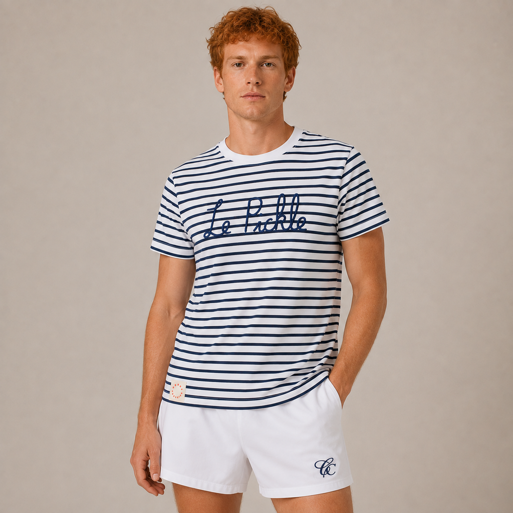 Court Classics Unisex Blue Striped T-Shirt