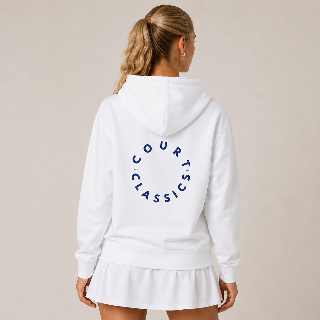 Court Classics Unisex White Hoodie (350gsm)