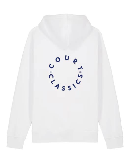 Court Classics Unisex White Hoodie (350gsm)