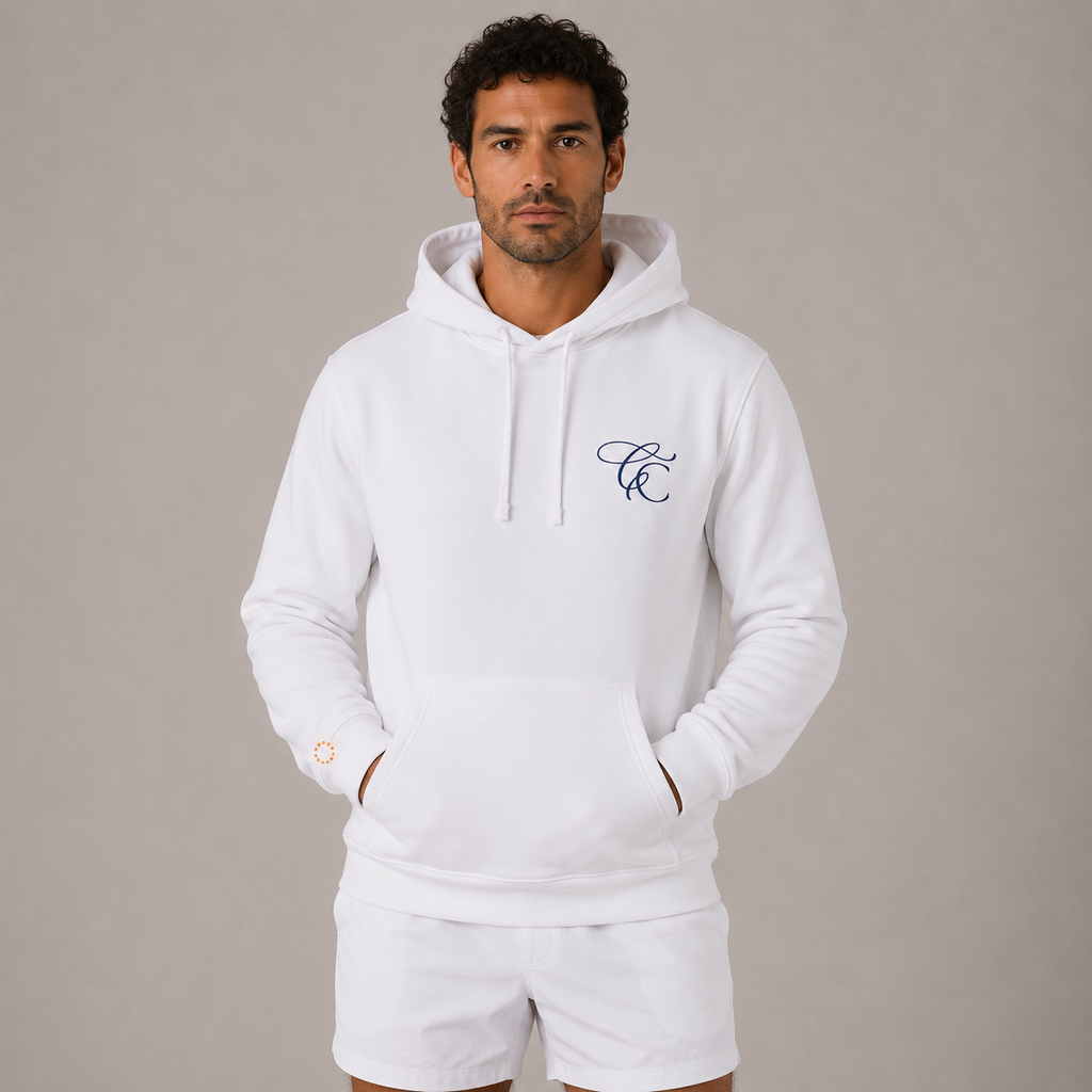 Court Classics Unisex White Hoodie (350gsm)