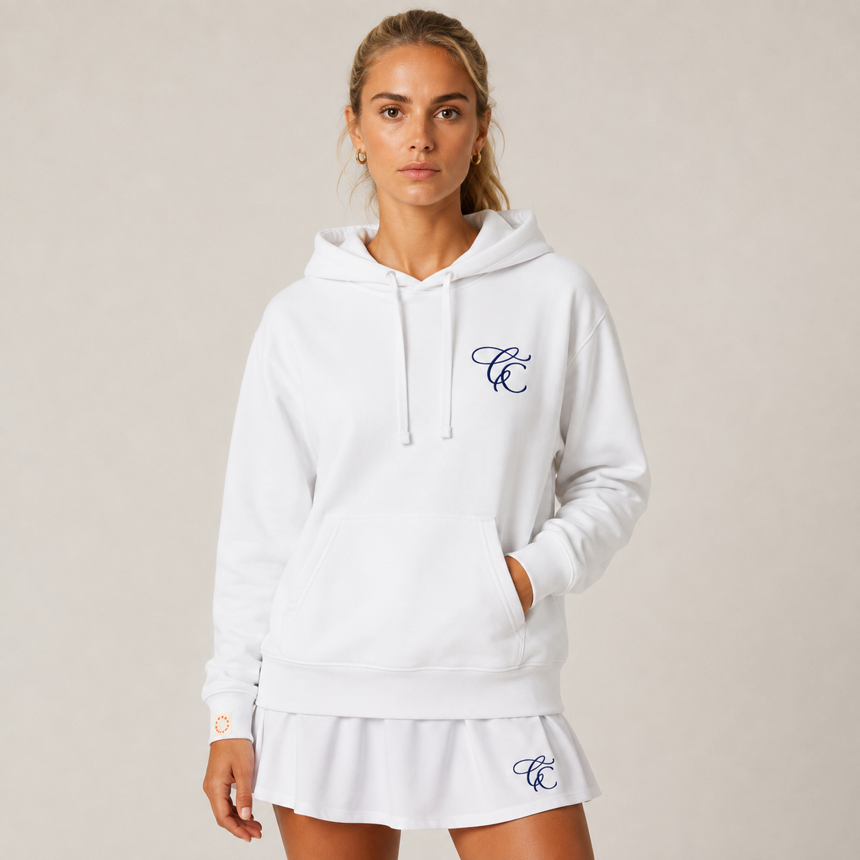 Court Classics Unisex White Hoodie (350gsm)