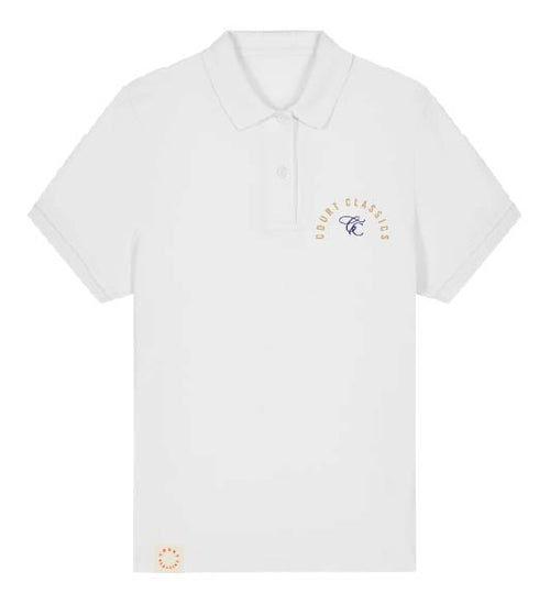 Court Classics Ladies White Polo Shirt (185gsm)