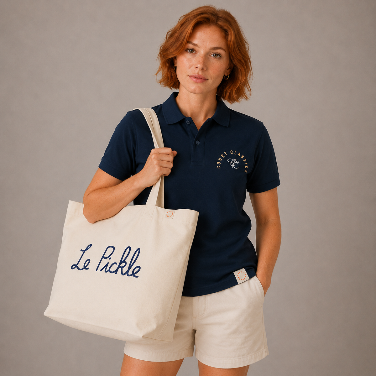 Court Classics Natural Le Pickle Shopper Tote Bag