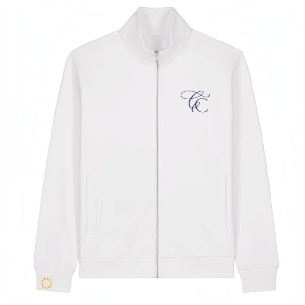 Court Classics Unisex White Zipped Hoodie (280gsm)